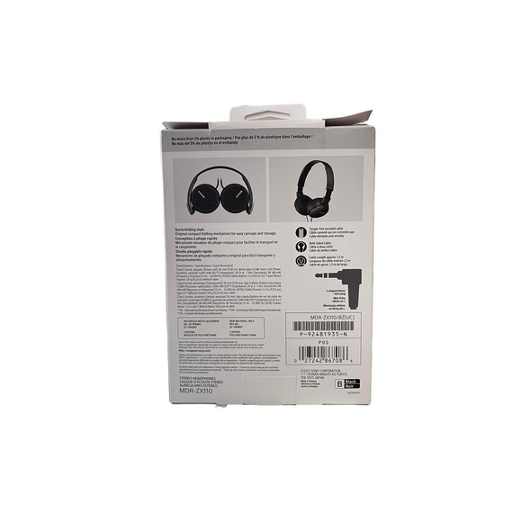 Sony MDRZX110 Monitor Headphones - Black NEW SEALED - Picture 2 of 3